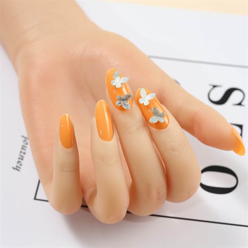 Medium Length Butterfly False Nails For Women6